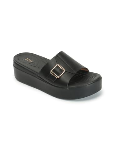 ELLE Womens Fashionable Strapless Comfartable Sandals Colour-Black, Size-UK 4 (B0CJBPTRN9) Amazon Price History, Amazon Price Tracker