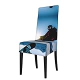 Fundas para sillas de comedor de alta calidad: fabricadas con tela de poliéster elástico de alta calidad, estas fundas para sillas ofrecen una elasticidad superior para asegurarse de que se ajustan cómodamente y se mantienen bien, súper suaves al tacto, lisas y cómodas, sin arrugas y duraderas, lo que las convierte en un complemento perfecto para la decoración de tu hogar.