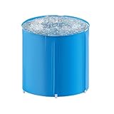 CROWNSHOP Portable Foldable bathtubs for Adults Freestanding Soaking Installation-Free Hot Bath Ice Bath Adult SPA for Student Home Camping (Blue)