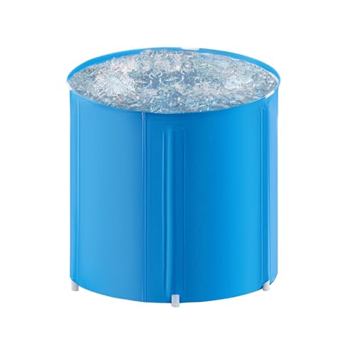 CROWNSHOP Portable Foldable bathtubs for Adults Freestanding Soaking Installation-Free Hot Bath Ice Bath Adult SPA for Student Home Camping (Blue)