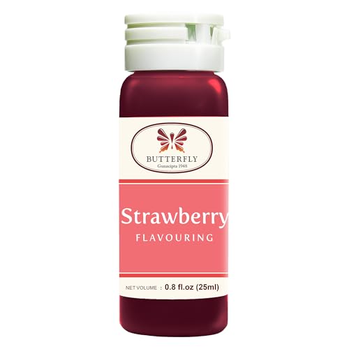 Butterfly Flavoring Extract Paste, 25 ml — Strawberry Extract & Flavoring for Baking, Drinks, Matcha, Desserts (Pack of 1)
