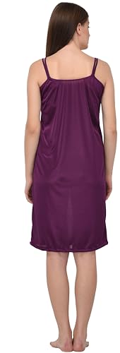 Image of You Forever Women Sexy Satin Striped Solid Above Knee Length Nighty, Loungewear, Nightwear, Sleepwear, Home Wear Short Nighty for Women Pack of 2
