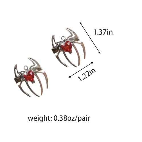 Zhoumeiwensp 2Pcs Halloween Metal Hair Clips Retro Spider Hairpin With Punk Clips Novelty Hair Style Making (Red_1) #TOP1