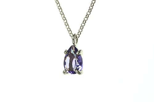 Collier Améthyste Poire fait main en pierre précieuse unique pour femme