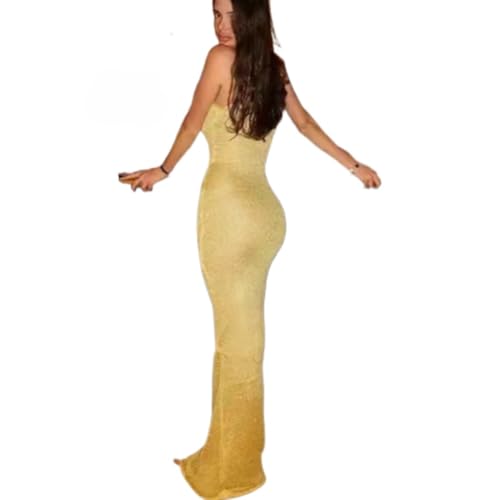 Image of YELLOOP Knit Maxi Dress Long Bodycon Dresses Old Money Elegant Cocktail Long Sweaters Y2k
