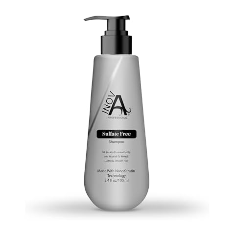 Inova Professional Silk Keratin Smooth Protection Sulfate-Free Shampoo (3.4 Oz), White Cover