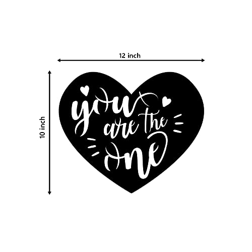 Image of eCraftIndia You are The One Love Heart Wooden Wall Decor for Living Room Bedroom | Home Wall Decor Items | Wall Art for Home Decor| Valentine Gift for Girlfriend Boyfriend Husband Wife Her Him
