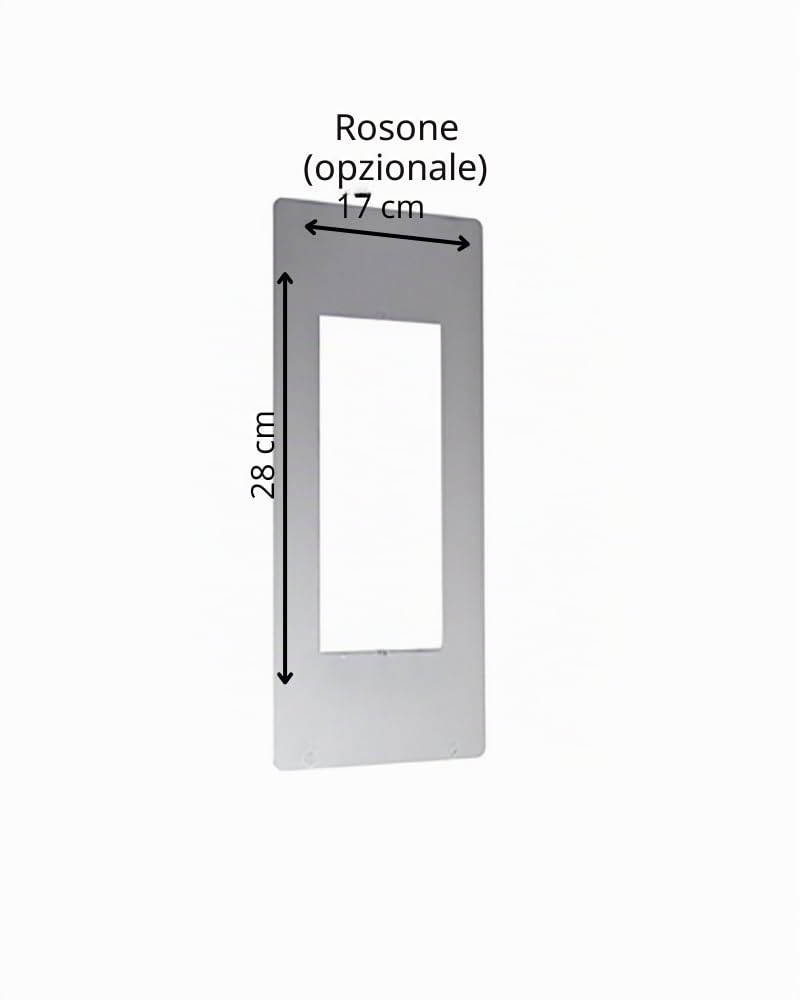 Kit Citofonico - 2 Fili, Installazione Facile, per Condomini fino a 3 Abitazioni, Completo di Pulsantiera, Scatola, Alimentatore DIN 12Vac/1A e 3 Cornette