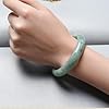 Cixulena Natural Jade Bracelet for Women Genuine Good Luck Bangle Valentine Jewelry Gift (Green, 2.52inch/64mm) #3