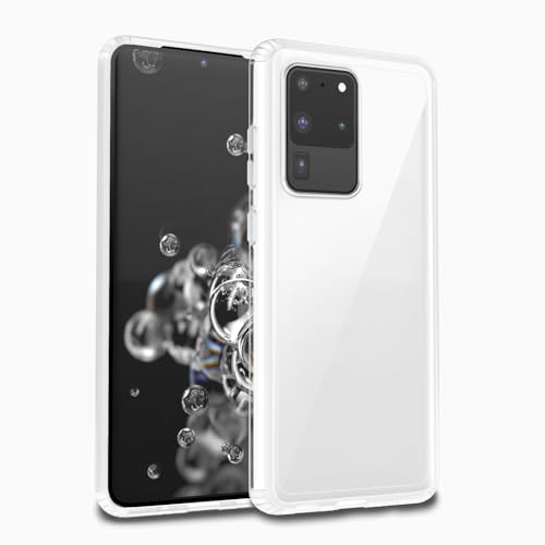 Image of Case for Samsung Galaxy S20 Ultra, Military Grade Drop Protection Phone Case, Yellowing Resistant, Anti-Scratch Hard PC Back, Shockproof Hard Ultra-Thin Protective Cover, Clear