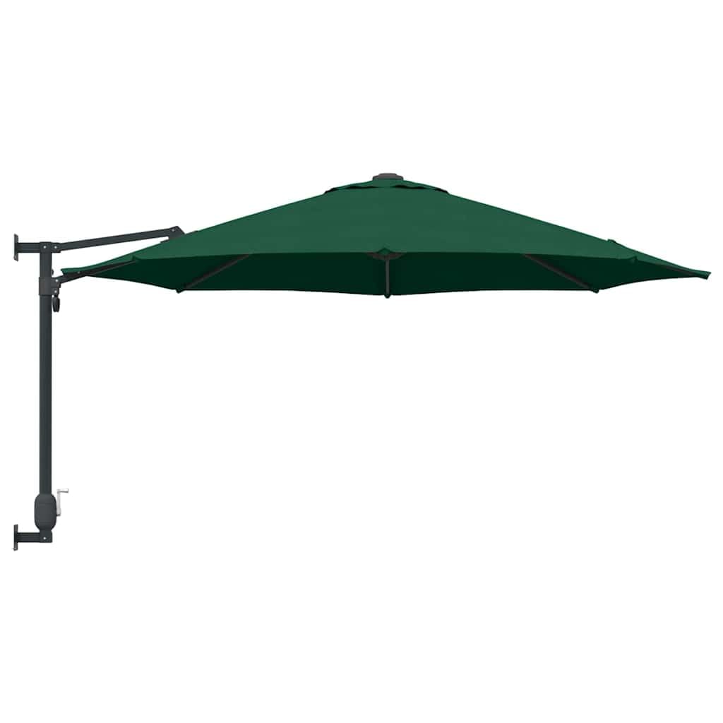 SYDE Zielony parasol ogrodowy 248 x 248 x 148 cm poliester i stal