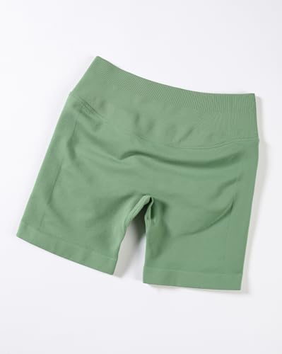 Image of AUROLA Influence Workout Shorts for Women,2.5 3.5 4.5 5.5 6.5 No Roll Up Squat Proof Scrunch Seamless Compression Gym Short