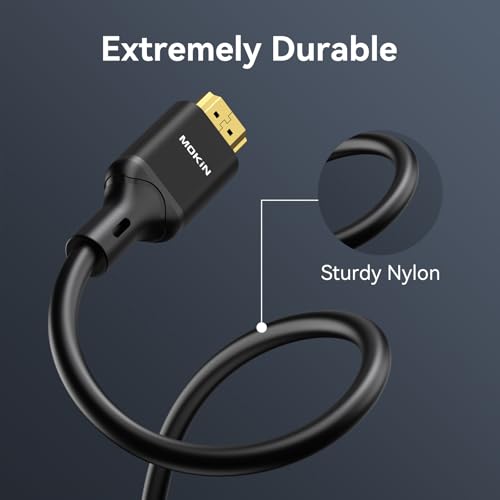 Image of MOKiN HDMI Cable, 3.94ft, 4K@60Hz, High-Speed 4K HDMI 2.0 Cord (18Gbps), 2160p, 48 bit, Compatible with TV /PS7 /Xbox /Roku