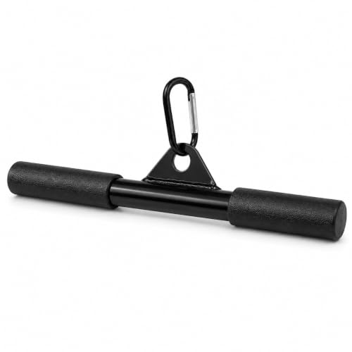EVMT 15-Inch LAT Pulldown Attachments for Home Gym LAT Pull Down Bar Cable Machine Accessories for Tricep Bar Bicep Back Training Full Rotation Heavy-Duty Strength Workout Equipment