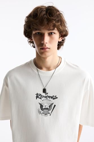 Image of GRECIILOOKS Men's Cotton Blend Oversized Fit T-Shirt Half Sleeve Oversized Round Neck Longline Drop Shoulder | Colorful Printed Men t-Shirt