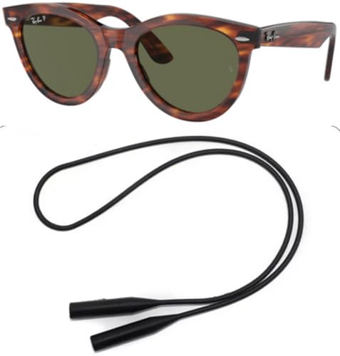 Ray-Ban RB2241 Sunglasses Bundle: RB 2241 WAYFARER WAY 954/58 Striped Havana/Green Polar Crystal Polarized and Universal Anti-slip Silicone Leash2