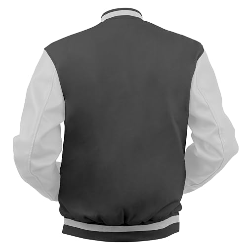 Image of Baseball Wool Letterman Varsity Faux Leather Sleeve For Men | Wool Varsity Bomber Jacket