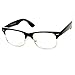 Centurion Optical's Clear Lens Glasses Fashionable and Practical Half Frame Style Unisex Nerd Retro Vintage Eyewear Lightweight and Durable Semi Rimless Eyeglasses