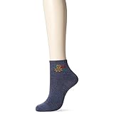 [クドゥールアン] リッチェル 花柄ロークルーソックス CUL683303-030 030ネイビー ネイビー 23-25