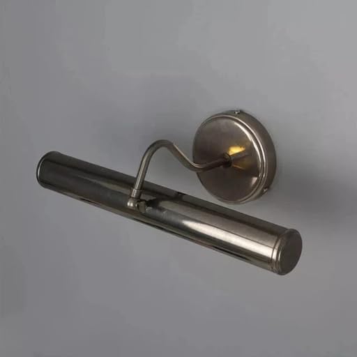 Antique Brass Picture Frame Wall Light - 19" Dimmable Vintage Artwork Painting Spotlight - Solid Brass Hardwired Picture Wall Light Painting, Artwork, Gallery, Bookshelves (Antique Patina Brass)