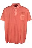  Kitaro Poloshirt Polo Shirt Herren Kurzarm Piqué Baumwolle, Farbe:orange, Herrengrößen:3XL