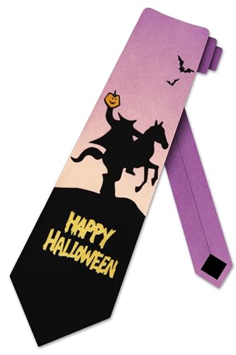 Three Rooker Halloween Neck Ties Headless Horseman Tie Mens Necktie