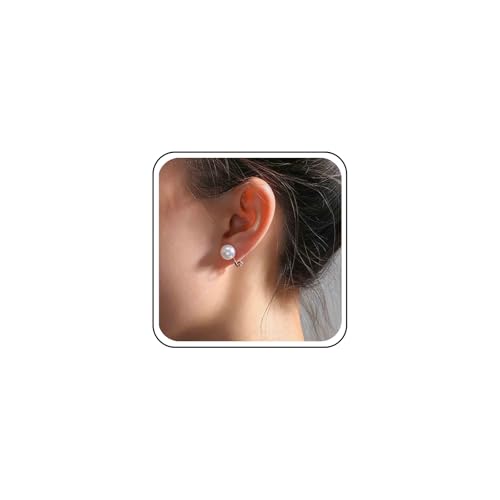 Yheakne Boho Plata Pearl Wrap Pendientes Vintage Clip No Piercing Joyería Para Mujeres y Niñas