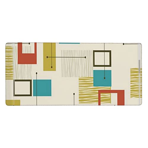 Tapis de souris de jeu moderne chic motif géométrique grand tapis imperméable et antidérapant