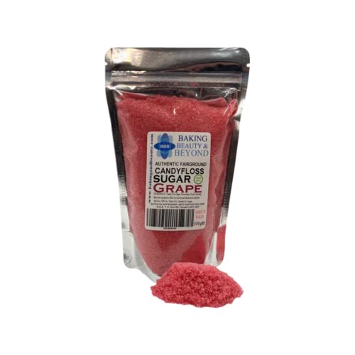 Baking Beauty and Beyond Premium Candy Floss Sugar 100g - Grape Flavour
