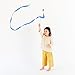 Sarah's Silks Starry Night Streamer - Pretend Play, Dance, Baton Stick Twirling, and Gymnastics Party Favors | 100% Silk and Wood Montessori and Waldorf Toys, 1 Piece