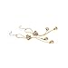 Neoglory 14k Gold Plated Rhinestone Yellow Drop Dangle Earring Jewelry, Brown Mother's day Gift