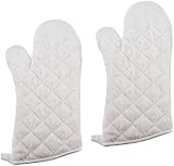 New Star Commercial Grade Terry Cloth Oven  Mitts, up to 600F, 15-Inch, Set of 2