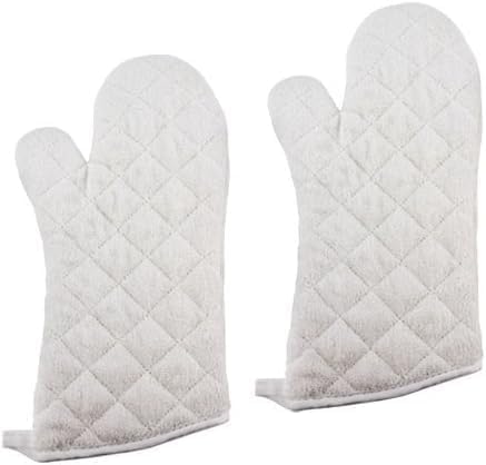 New Star Foodservice Oven Mitts with Extra Defense, up to 400F, Set of 2 (Tan (Terry Cloth), 15-Inch (Set of 2))