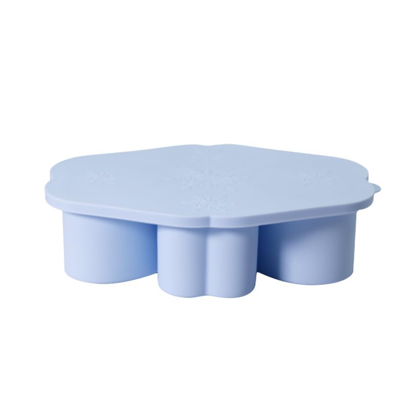 Molde de silicona para cubitos de hielo en forma de corazón azul miniatura 1