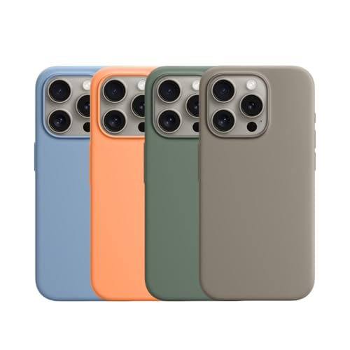 Coque iPhone 15 Pro antichoc silicone liquide magnétique soleil - 4
