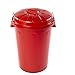 Tradineur - Cubo de Basura de Color Rojo de 100 litros de Capacidad y con Medidas de 57 x 74,5 x 52 cm. Recipiente para almacenar Basura Grande para hogar o Industrial con Tapa.