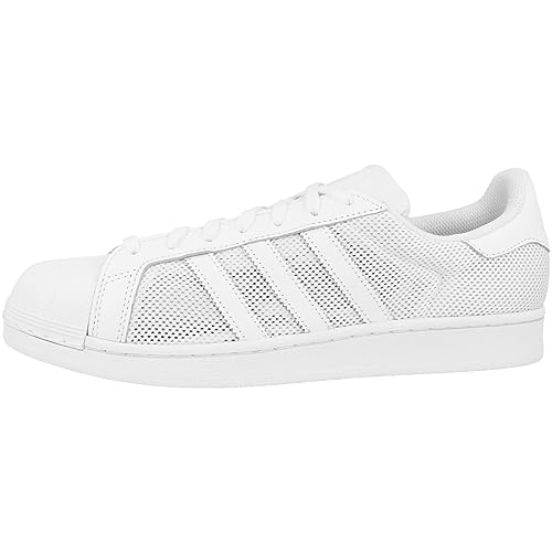 adidas Superstar, Baskets Basses Mixte Adulte, Blanc (Footwear White/Footwear White/Footwear White), 43 1/3 EU