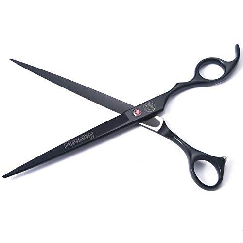 Image of Moontay Professional Dog Grooming Scissors Set, 7 Inch /8 Inch Pet Grooming Scissors Chunkers Shears for Dog, Curved Dog Grooming Scissors, Thinning Shears for Dog with Grooming Comb