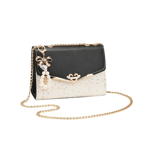 Image of CORIOS Elegant Shoulder Bag for Women - PU Leather Handbag with Sequin Crossbody & Messenger Bag Styles