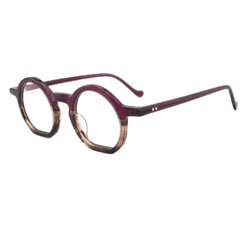 Lunettes en acétate unisexes au style décontracté et rétro ovale avec rivets