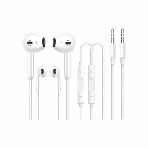 Apple MFi Earbuds 2-Pack, Wired In-Ear Headphones with Mic