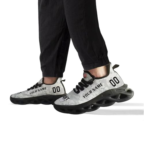 Custom Football Camo Salute Sneakers Personalized Breathable Fan Gift Workout Athletic Gym Slip-on Casual Shoes for Men Women4