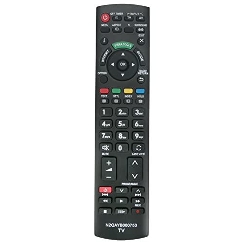 ALLIMITY N2QAYB000673 N2QAYB000753 Remote Control Replace fit for Panasonic Viera Internet TV TX-L32D25E TX-L32D28EP TX-L32E30E TX-L37EW30S TX-P42G30J TX-P42G30Y TX-P46GW30J TX-P50G30B TX-L32E5Y