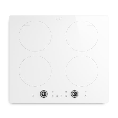 Klarstein Placa de inducción, Neotouch – Placa de inducción de 4 zonas, 7.200 W de potencia extra, control táctil y con mandos, bloqueo para niños, protección contra sobrecalentamiento