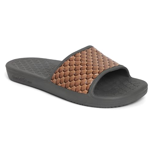 Image of GOLDSTAR DANA-02 Grey Comfortable EVA Waterproof Slippers Flip Flops Chappals Cushioned Sliders Daily Use Slipper Slip-On Slipper /Sliders For Women