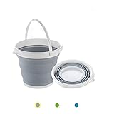 ▶ Größe: (1)5L, quadratisch, oberer Durchmesser: 24 cm, unterer Durchmesser: 14 cm, Höhe: 20 cm; (2)10L, quadratisch, oberer Durchmesser: 29,5 cm, unterer Durchmesser: 17,5 cm, Höhe: 24 cm; (3)3L, rund, Durchmesser größer Durchmesser: 20,5 cm, Durchmesser des Bodens: 13 cm, Höhe: 17 cm; (4)5L, rund, Durchmesser oberer Durchmesser: 25 cm, Durchmesser des Bodens: 15,7 cm, Höhe: 20 cm; (5)10 L, rund, Durchmesser mit dem größten Durchmesser: 32 cm, Durchmesser des Bodens: 20 cm, Höhe: 24 cm.