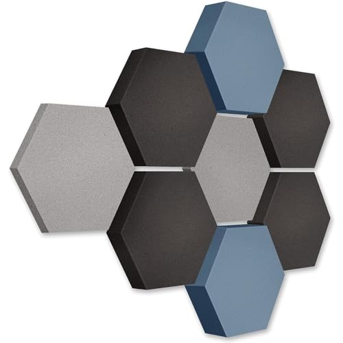 platino24 Akustikpaneele 8 Elemente Edition LOFT 3D I Ø 300mm Akustikplatten Schalldämmung Wand & Decke I Akustikschaum Schall-Absorber aus Basotect 30-70mm mit farbiger Akustikbeschichtung