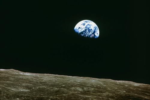 ART.COM Wall Premium Photographic Print Earthrise Over Moon, Apollo 8, 24
