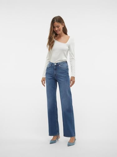 VERO MODA Female Weit geschnitten VMTESSA Hohe Taille Weiter Beinschnitt Jeans – Ansicht 5