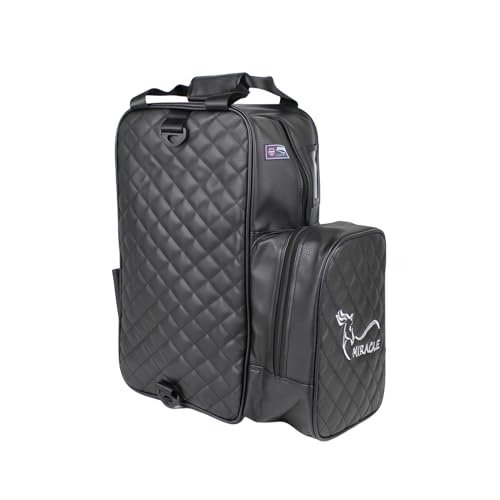 TerkCo Adults Men Women Large Capacity Horse Riding Bag, Waterproof Riding Helmet Holder,English Equestrian Storage Bag Carry All (Only Bag) (Black)